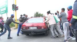 Cape town residents shutdown roads in protest against gang crime