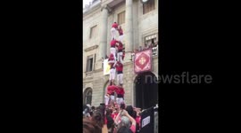 Impressive human pyramids on display at Barcelona's annual La Merce festival