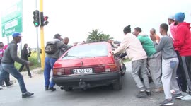 Cape town residents shutdown roads in protest against gang crime