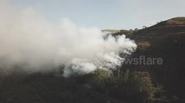 The beautiful Rheidol Valley in Wales is on fire