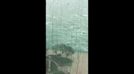 Super Typhoon taken on the Harbours edge in Kowloon Hong Kong