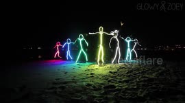 These LED stick figure suits will make you the star of Halloween