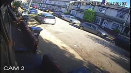 CCTV footage of Nightmare Neighbour smashing windows and fleeing scene