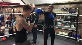 Vasyl Lomachenko shows off all the tricks to London amateur boxers