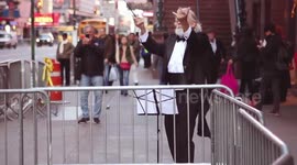 Man 'conducts' construction work symphony