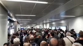 Overcrowding at King's Cross St Pancras station during Piccadilly line strike
