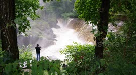 River floods, turns into massive waterfall after heavy downpour drowns Tri-state