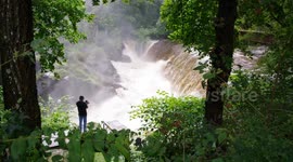 River floods, turns into massive waterfall after heavy downpour drowns Tri-state