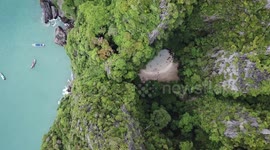 INCREDIBLE DRONE FOOTAGE of the BEACH CAVE on Ko Muk, Trang, Thailand