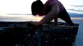 CLIMBING ABERDEEN FOOTBALL STADIUM