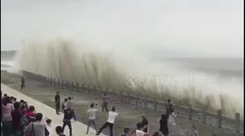 Scores gather to watch Qianjiang tidal phenomenon