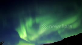Spectacular footage of Aurora Borealis time-lapse over Iceland