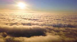 Photographer captures stunning drone images of mist rolling over the Malvern Hills