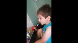 2 year old son singing