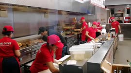 Five Guy fast food restaurant at Piccadilly, London, UK