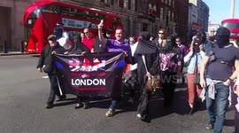Burn the Burka .EDL march whitehall