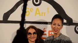 Paris Fashion week 2018. Inauguration of the Allee Sonya Rykiel (alley) in presence of her daughter Nathalie Rykiel, the mayor Anne HIDALGO, following by the show of the brand. 29th September 2018. 19h. Paris (between rue du Cherche-Midi and rue de Rennes