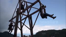 Thailand hill tribes take part in giant swing festival