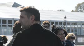 French actor and humorist Arnaud Ducret is present for the Vintage car Parade in Paris, France, Place de la Concorde ,10h. (Some days before the Paris Motor show).