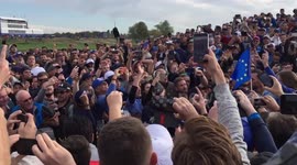 Tommy Fleetwood Celebrations Ryder Cup 2018
