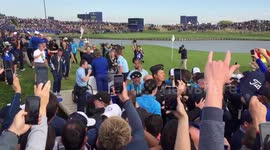 Team Europe heroes mobbed by fans