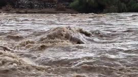Video shows flooding east of Yuma, Arizona ahead of Hurricane Rosa