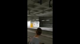 High speed train stopped by protesters