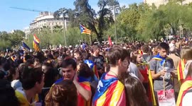 Students protest in Barcelona to mark anniversary of Catalonia’s independence referendum