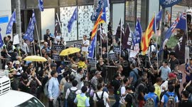 Hong Kong protesters march for independence on China’s National Day