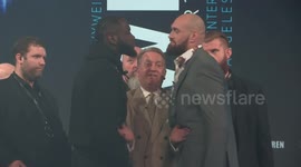 Deontay Wilder and Tyson Fury go head to head after announcing their fight
