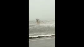Iconic Diving Tower In Galway Battling the High Seas In Unprecedented Storm!