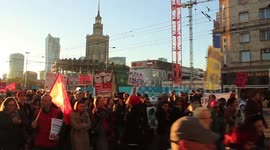 Free Abortion rally in Warsaw, Poland