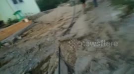 Terrifying video shows trees falling and citizens fleeing as earthquake in Indonesia strikes