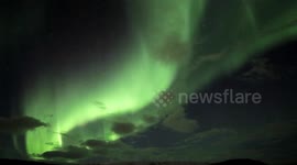 Gorgeous timelapse of Aurora Borealis glittering over Iceland