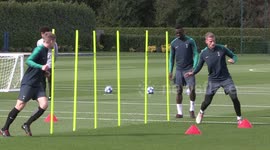 Tottenham train ahead of crucial Champions League clash with Barcelona