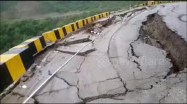 Road caves on Kalka Shimla highway in India