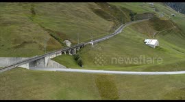 Matterhorn Gotthard Bahn | Swiss Train by drone | 5K UHD Video