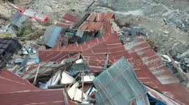 Drone footage shows aftermath of Indonesia earthquake