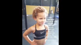 4 yr old Princess P does Crossfit Games Open workout 18.5