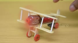 How to make a toy aeroplane out of household items