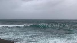 Huge Typhoon Kong-Rey Waves