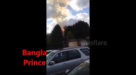 Tree Fire In Great Barr Birmingham 26 / 08 / 2017