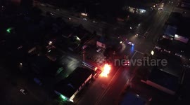 RV fire 56th and Yakima drone footage.