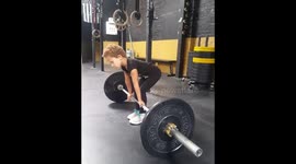 4 yr old Princess P hitting 2x8 55lb deadlift