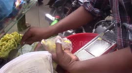 Street food stall selling Mango Spice Food