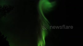 Northern Lights Time lapse in Finland during solar storm