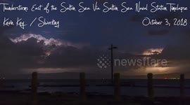 Thunderstorms East of the Salton Sea Via Salton Sea Naval Station Timelapse