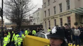 Chelsea vs Tottenham. Riots at Fulham road. 01/04/2018