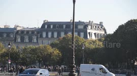 National homage for the death at 94 years of Charles Aznavour, french singer. Presence of Emmanuel and Brigitte Macron, the french presidential couple .5 october 2018. Paris, France, Invalides.10h