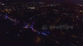 Scene of fatal police shooting 11-30-16 drone footage